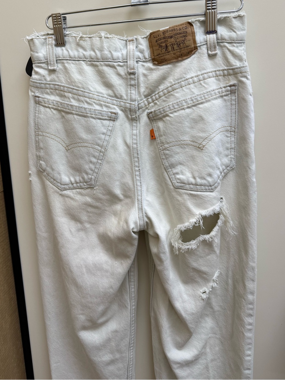 Levi’s Vintage Student White Distressed Jeans